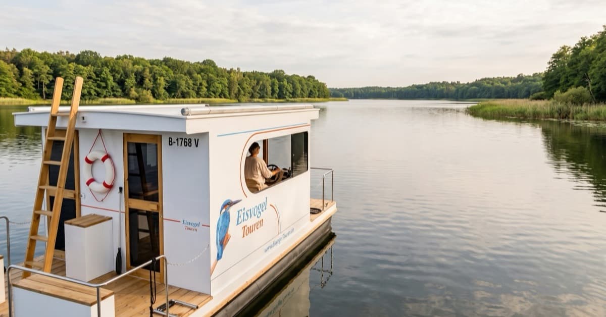 Hausboot auf dem Ruppiner Seenland